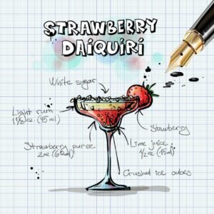 strawberry daiquiri cocktail